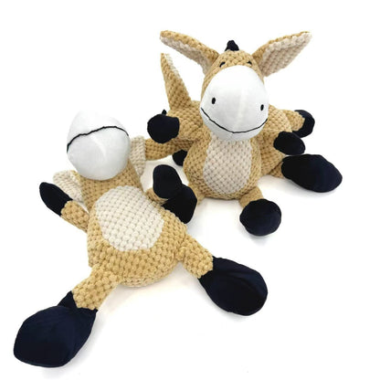 Petkin - Donkey Squeaky Plush Pet Toy