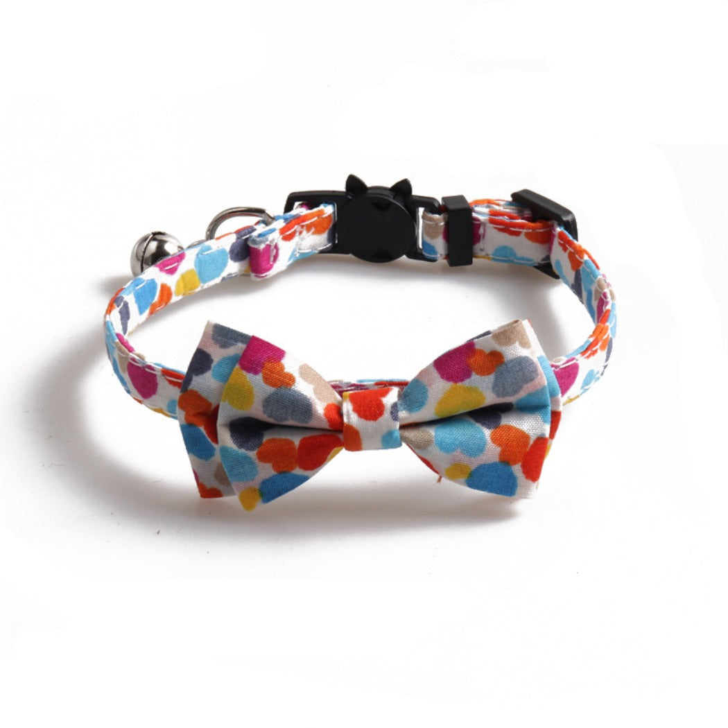 Mokka - Heart Bowtie Pet Collar