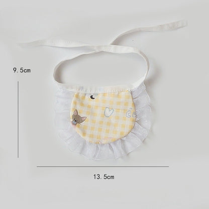 Mokka - Cute Cartoon Ruffle Pet Bib