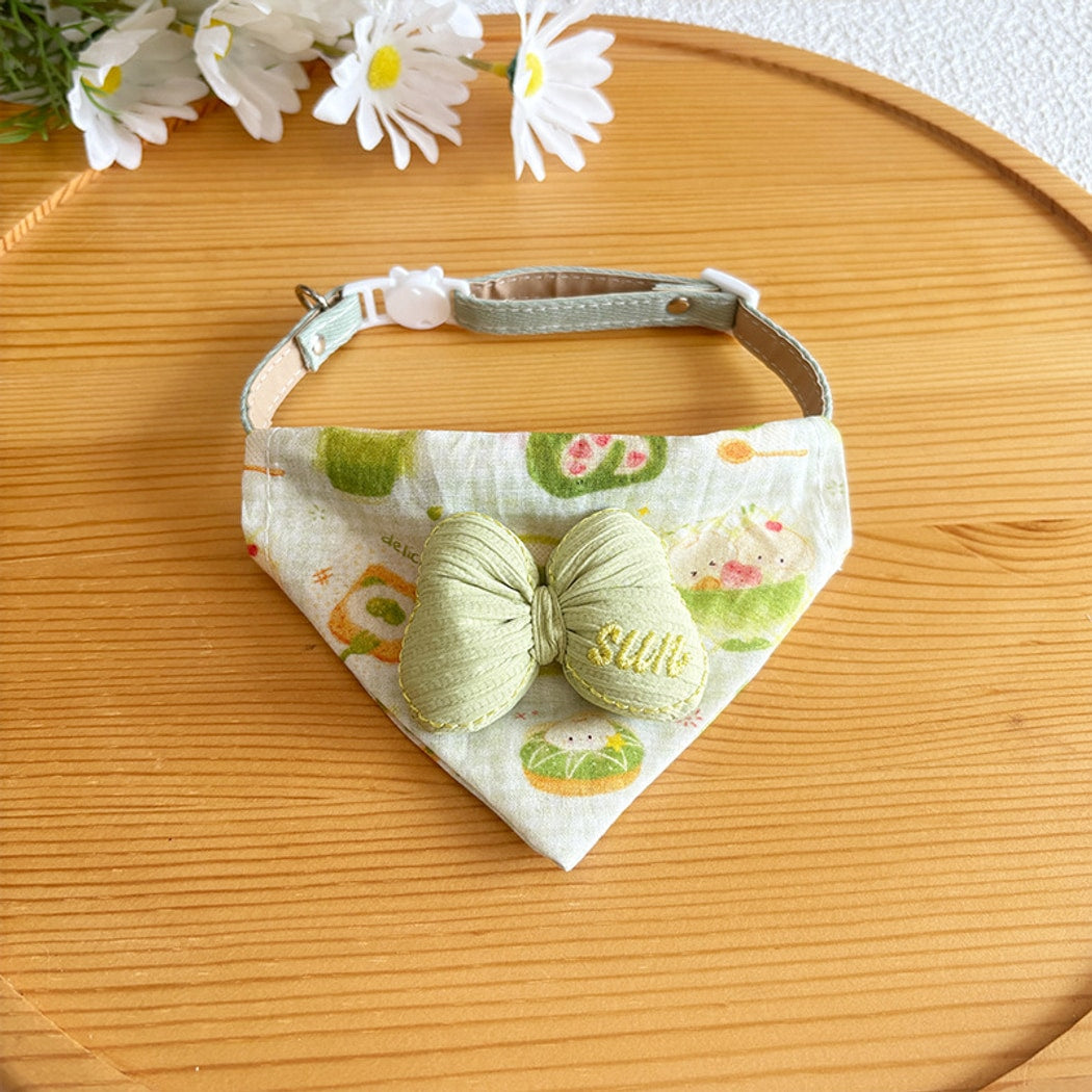 Mokka - Candy Color Bow Cat Bandana Collar