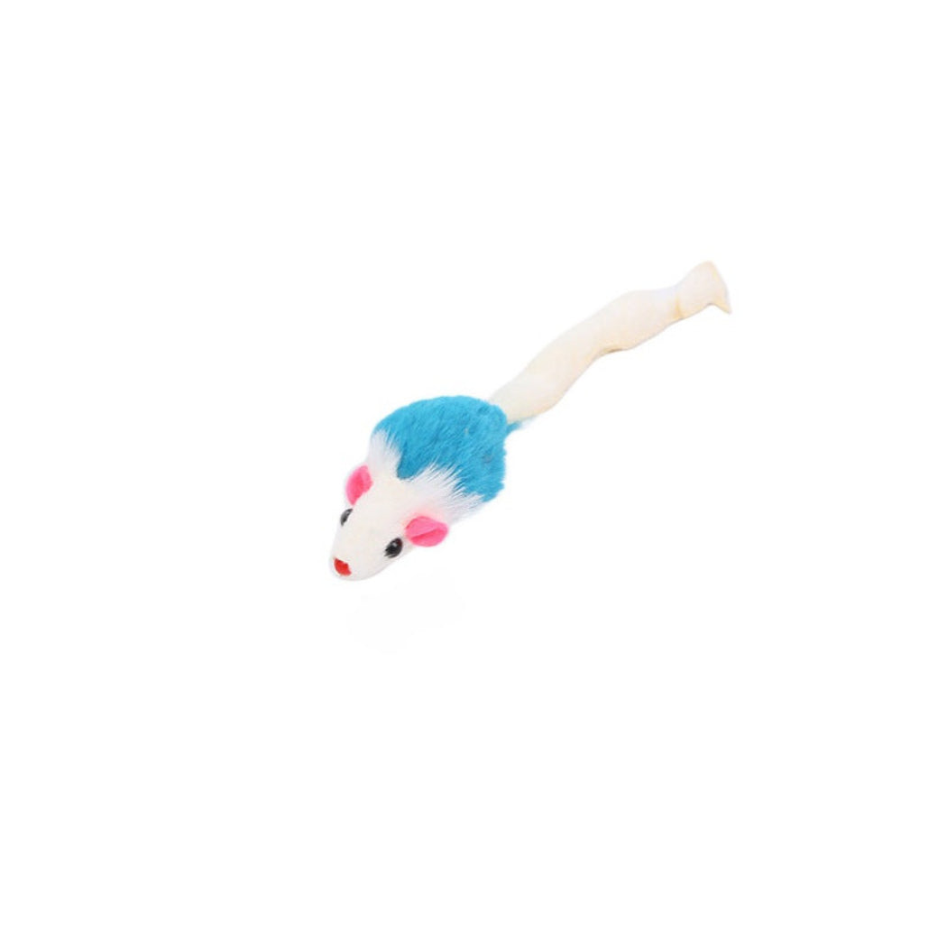 Moo - Mouse Shape with Ribbon Tail Cat Toy