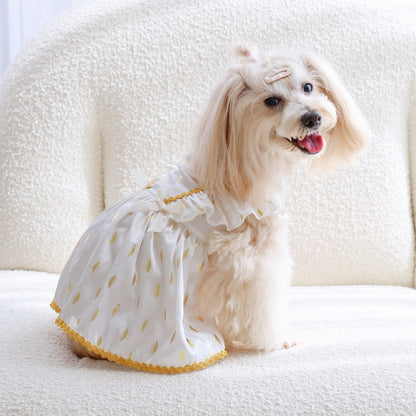 Ozzie - Bow Trim Pet Dress for Cats and Dogs Dress