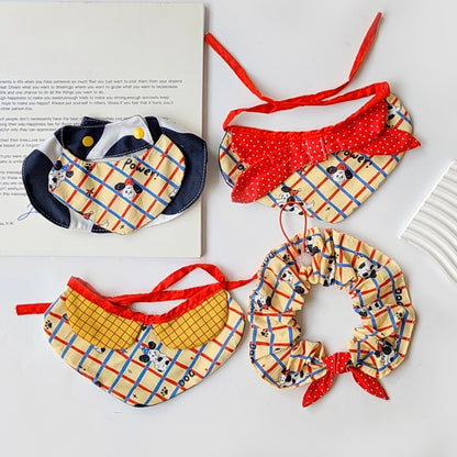 Mokka - Cartoon Dog Pattern Bandana Collar and Bib