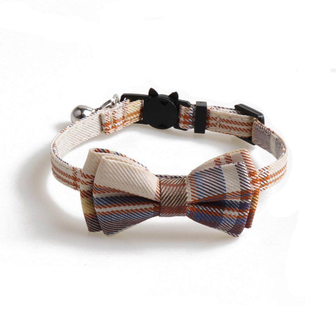 Mokka - British Plaid Bowtie Cat Collar