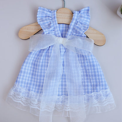 Ozzie - Ruffle Bow Accent Plaid Pet Dress
