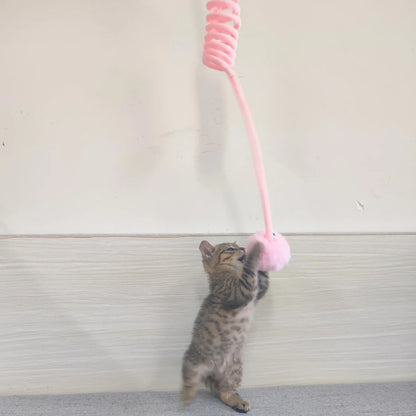 Moo - Hanging Pom Pom Cat Toy