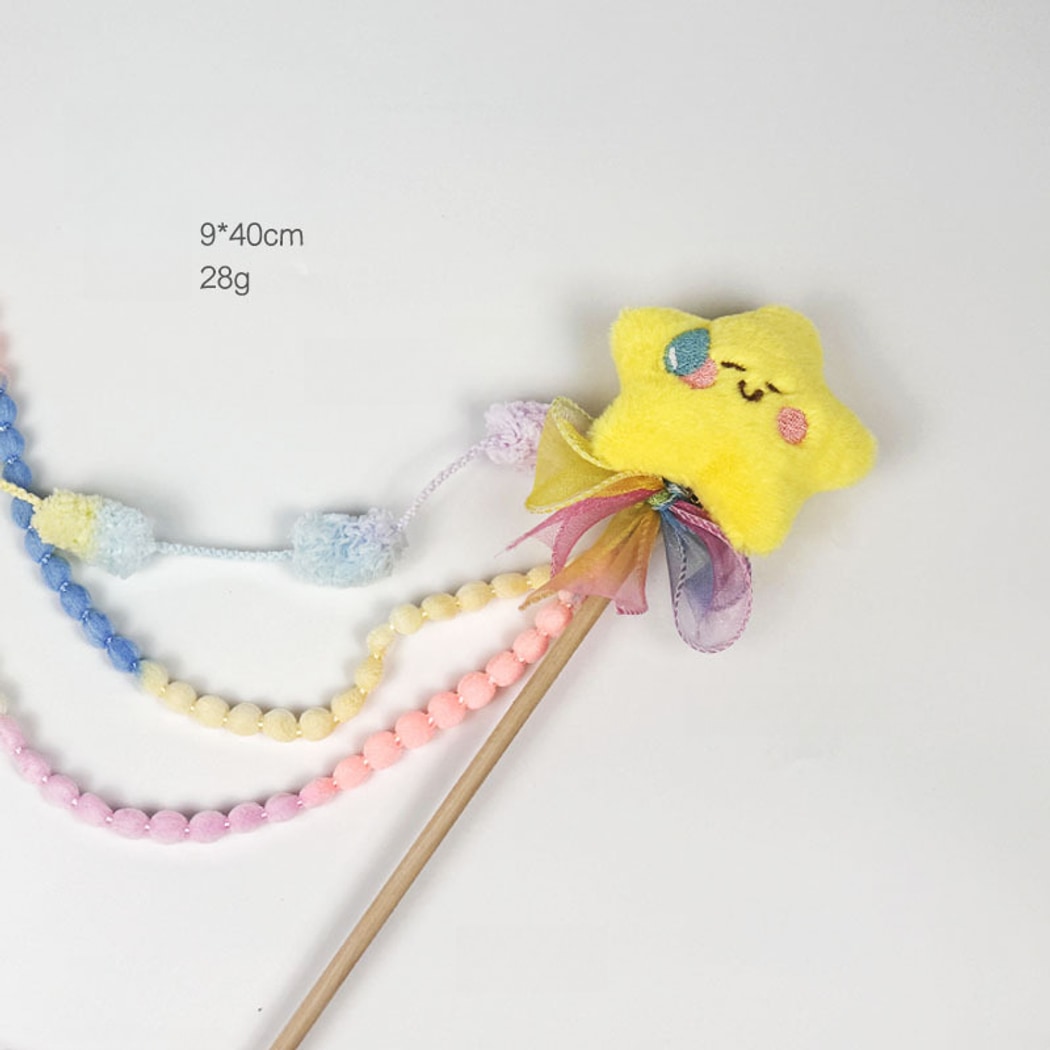 Moo - Cartoon Plush Character Teaser Cat Wand Toy