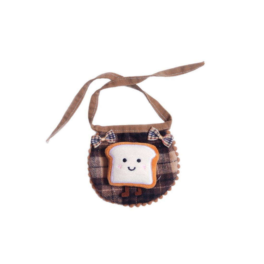 Mokka cat bib worn by a baby, showing fit and coverage during feeding