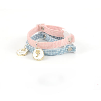 Mokka Rose Charm Breakaway Cat Collar displayed on white background
