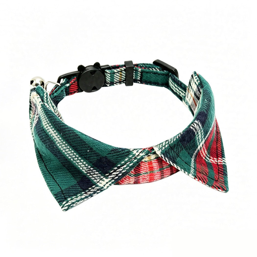 Mokka - Plaid Breakaway Buckle Bell Cat Collar