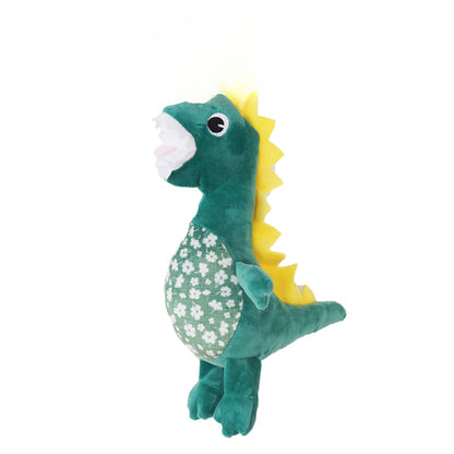 Petkin - Dinosaur Shaped Squeaky Pet Plush Toy
