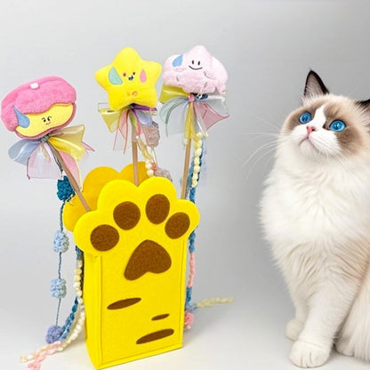 Moo - Cartoon Plush Character Teaser Cat Wand Toy