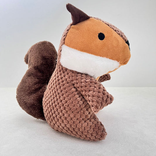 Petkin - Plush Squirrel Dog Toy – Soft & Textured for Gentle Chewing