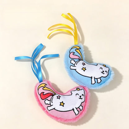 Moo - Moon Shape Plush Squeaky Cat Toy