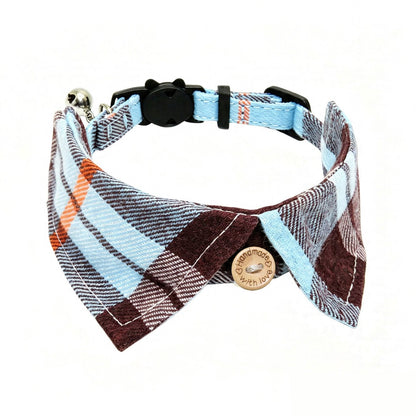 Mokka - Plaid Breakaway Buckle Bell Cat Collar