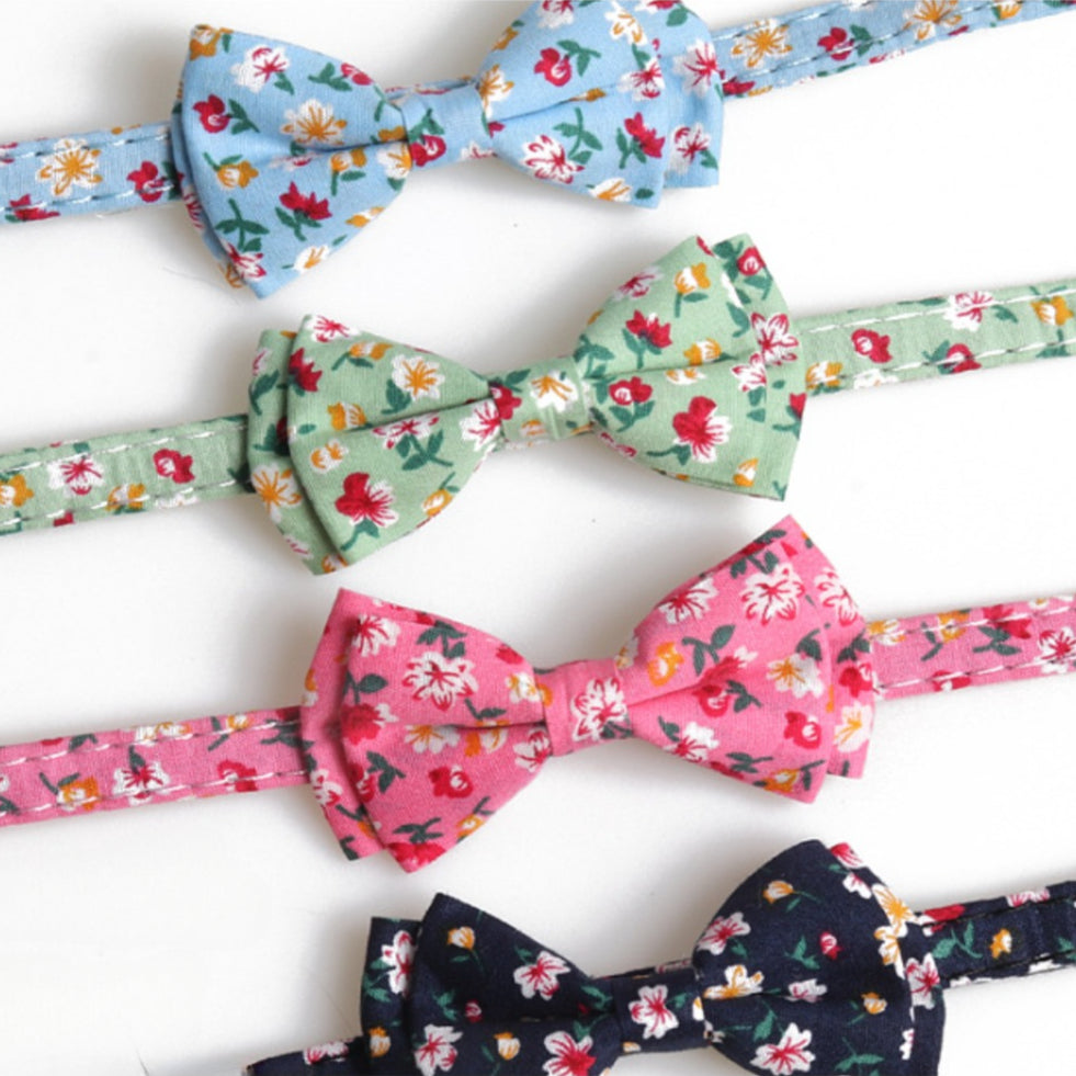 Mokka - Floral Bowtie Cat Collar