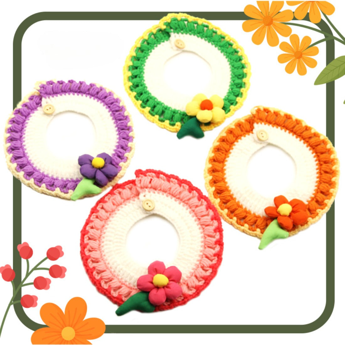 Mokka - Flower Pet Collar