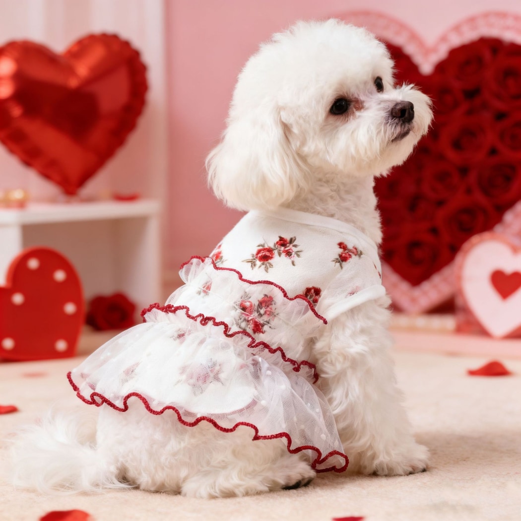 Ozzie - Floral Print Princess Style Pet Dress