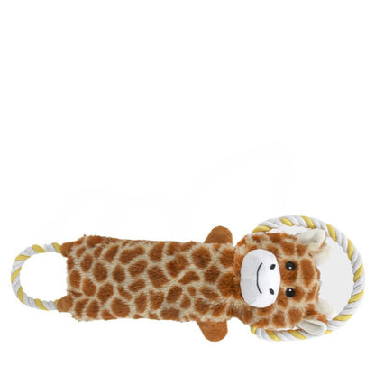 Petkin - Safari Animal Plush Rope Dog Toy