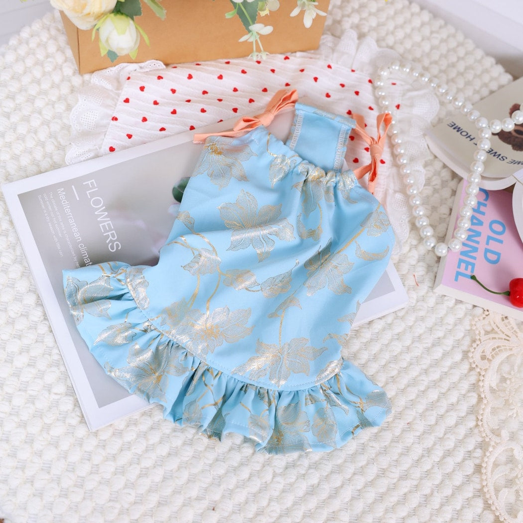 Ozzie - Small Dog Print Spring Summer Dress