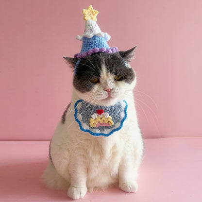 Mokka - Birthday Cake Pet Bib and Hat Set