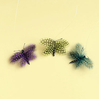 Moo - Polka-Dot Butterfly Cat Wand Refill Toy