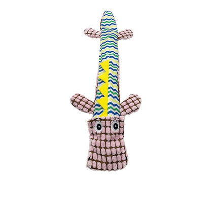 Petkin - Multicolor Chevron Crocodile Plush dog toy