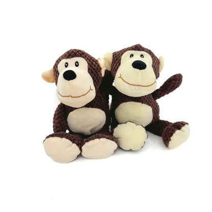 Petkin – Plush Monkey Squeaky Dog Toy