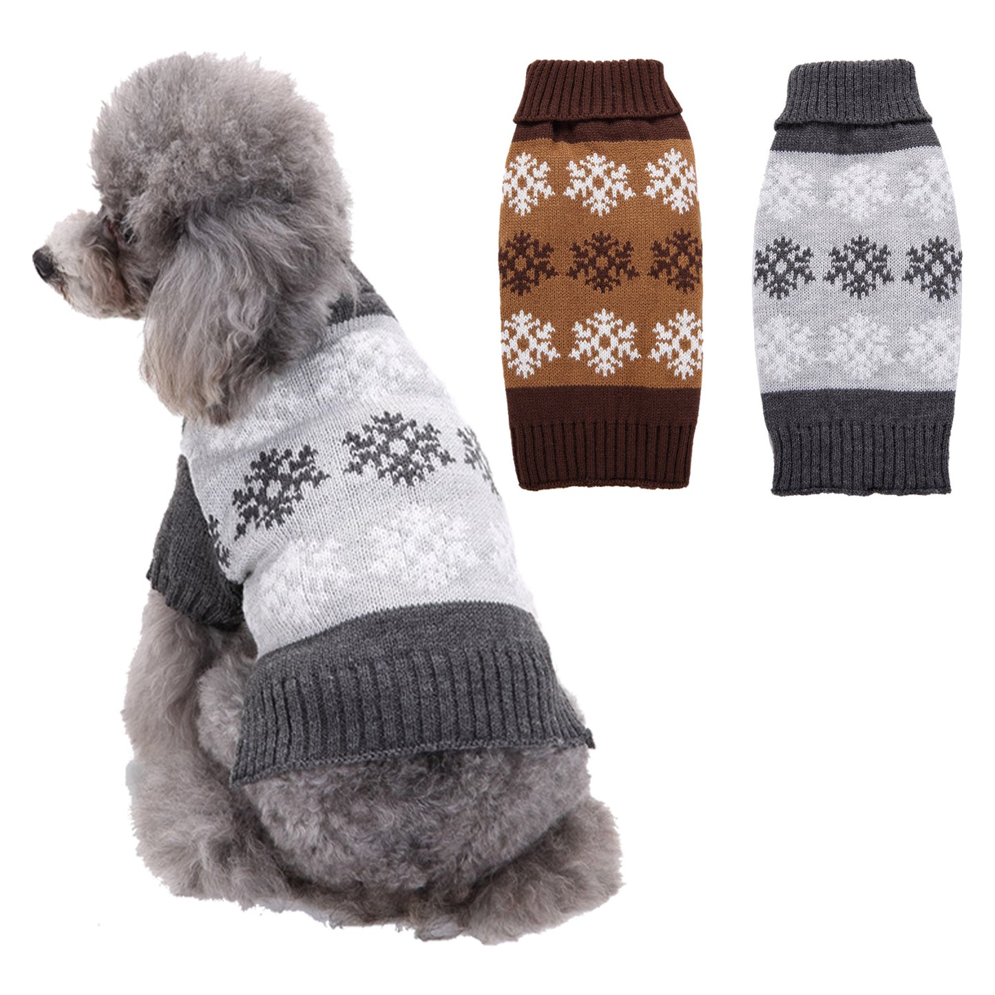 Ozzie - Snowflake Pattern Pet Sweater