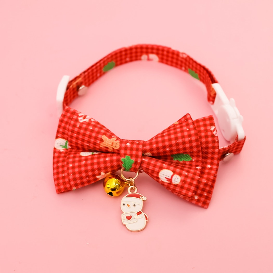 Christmoo - Christmas Bow Bell Adjustable Cat Collar