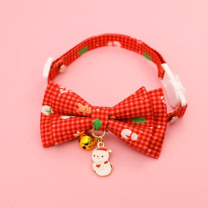Christmoo - Christmas Bow Bell Adjustable Cat Collar