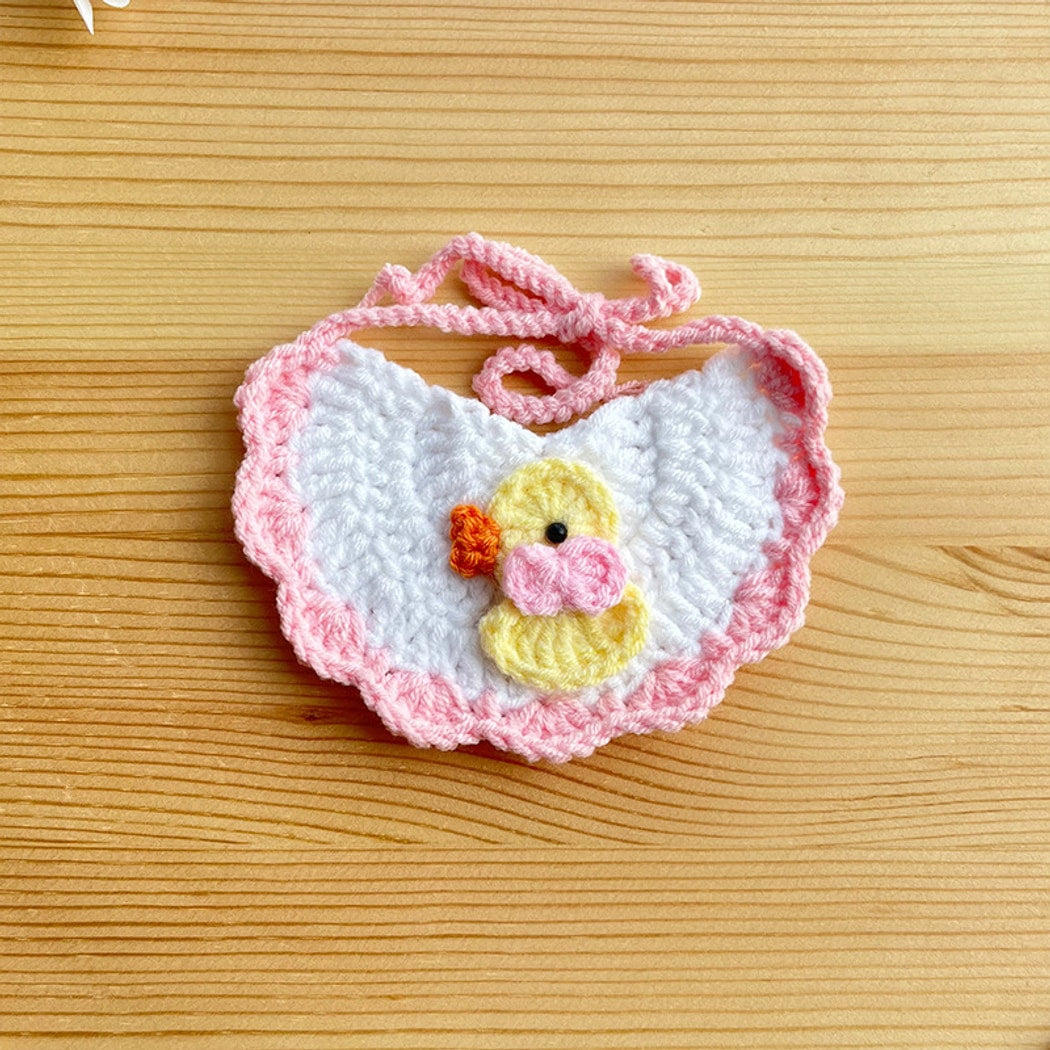 Mokka - Cute Duck Patten Semi Circle Pet Bib