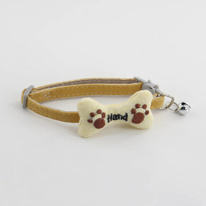Mokka - Purple Bone Cat Collar with Bell