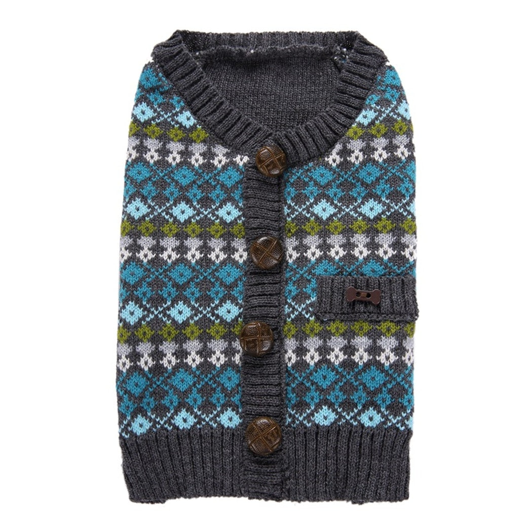 Ozzie - Plaid Knit Look Dog Sweater