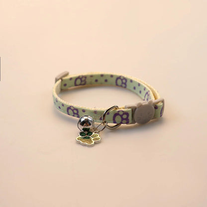 Mokka - Paw Print Bell Breakaway Cat Collar