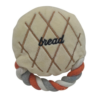 Petkin Bread Rope Plush Toy in a twisted rope shape with bread design