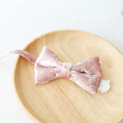 Mokka - Decorative Bow Tie Collar with Bell for Cats