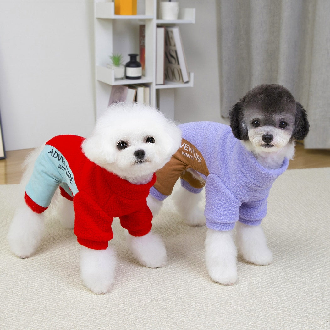 Ozzie - Letter Trim Color Block Dog Jumpsuit