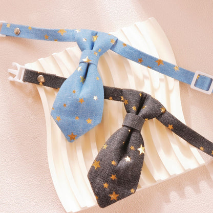 Mokka - Star Print Tie Decoration Cat Collar