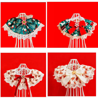 Mokka - Christmas Ruffled Bib Pet Neckwear