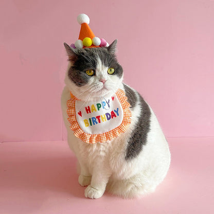 Mokka - Birthday Lettered Pet Party Bib and Hat