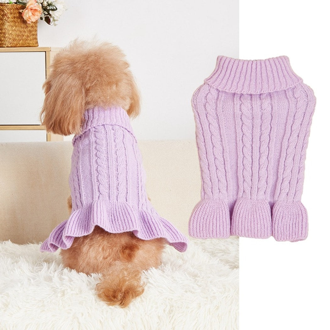 Ozzie - Turn-Down Ruffle Hem Pet Dress
