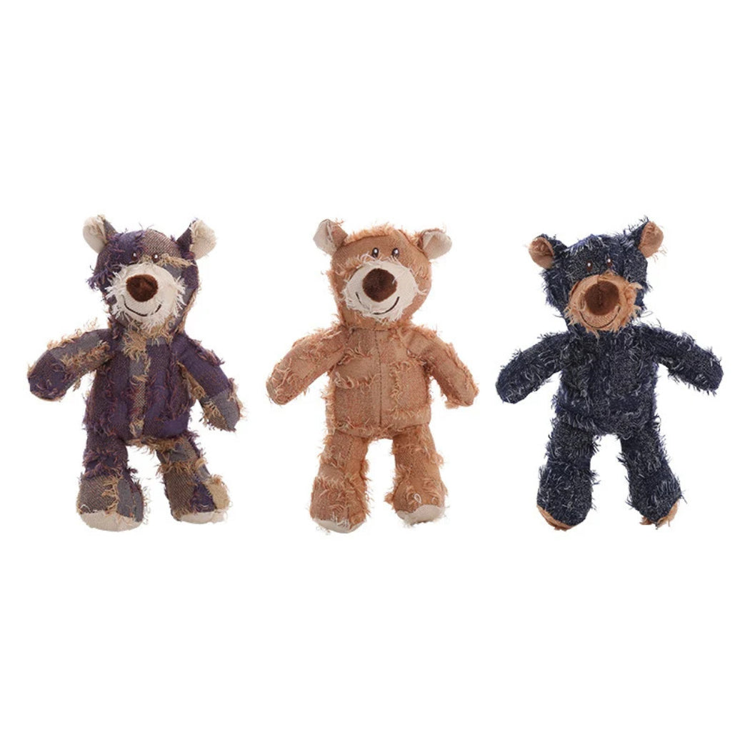 Petkin - Bear Character Plush dog toy