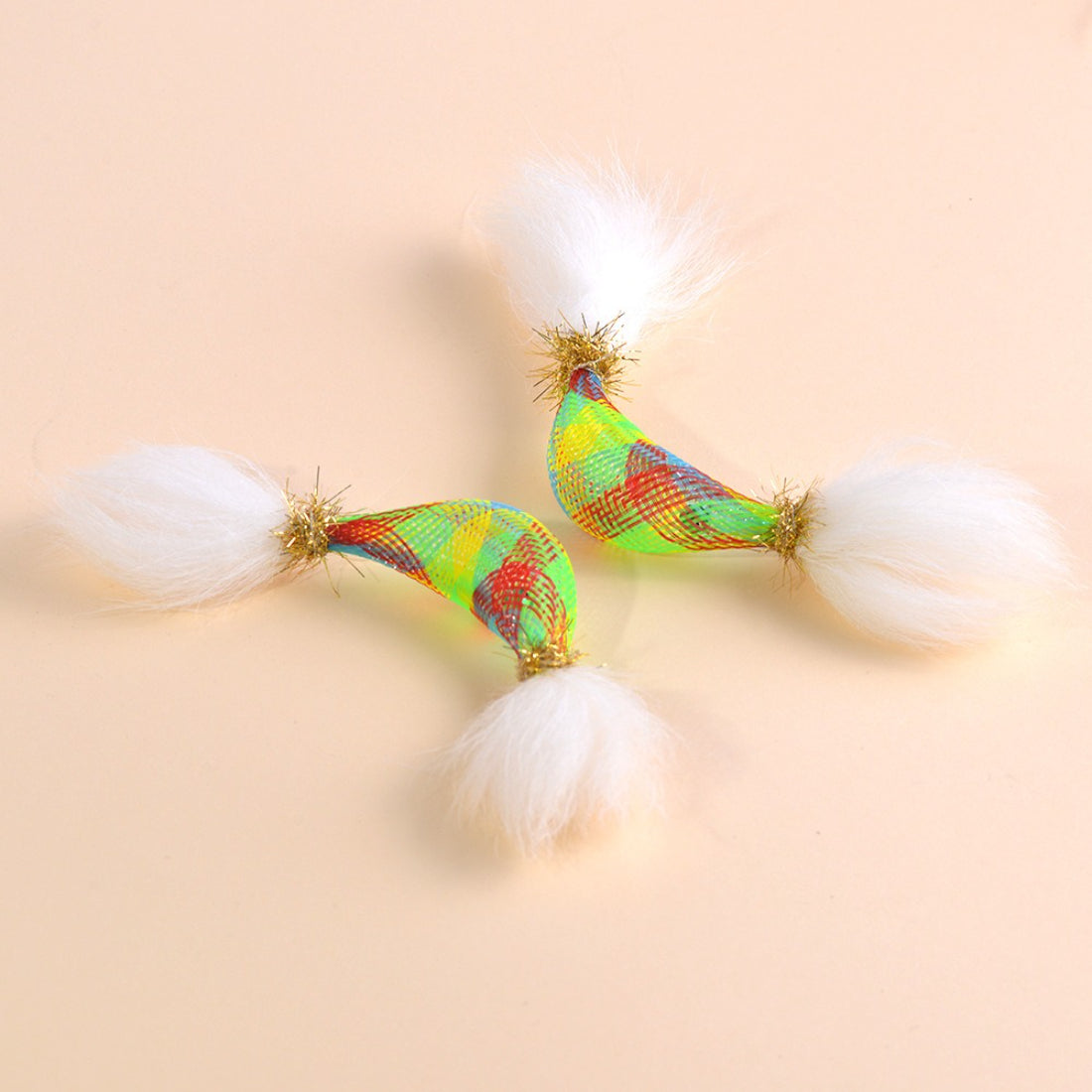 Moo - Fluffy Tail Cone Shape Interactive Cat Toy