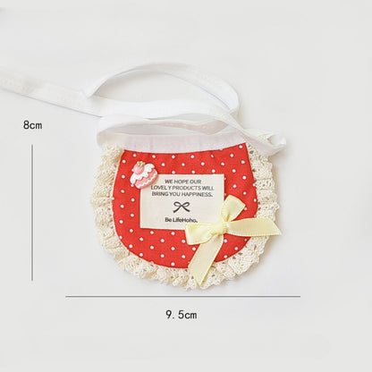 Mokka - Bow Lace-Look Pet Bib