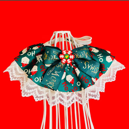 Mokka - Christmas Ruffled Bib Pet Neckwear