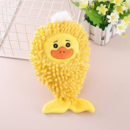 Petkin Animal Mop Plush Dog Toy displayed on white background