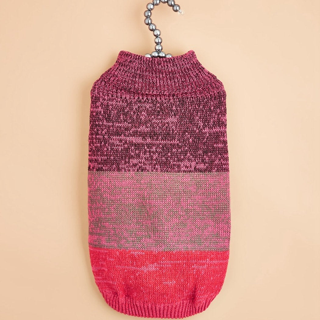 Ozzie - Striped Knit-Style Pet Pullover Dog Sweater