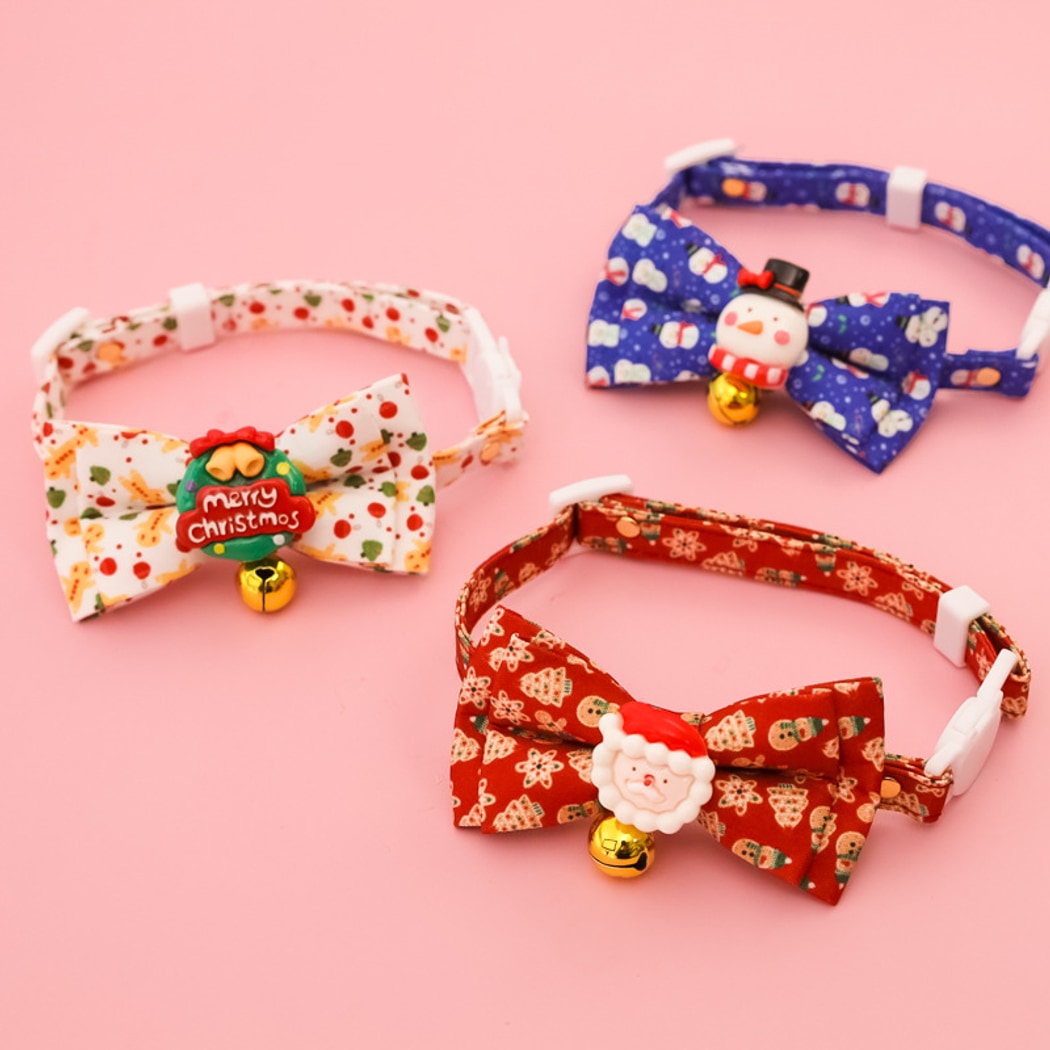 Christmoo - Cartoon Christmas Bow Tie Pet Collar