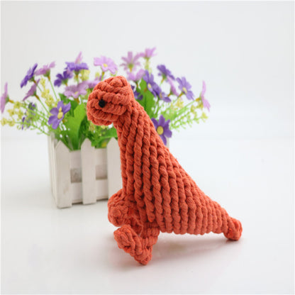 Petkin - Dinosaur Design Braided Rope Dog Toy
